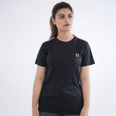 Dri-Fit Two Stripes Black Interlock Tee Dri-Fit Two Stripes Black Interlock Tee