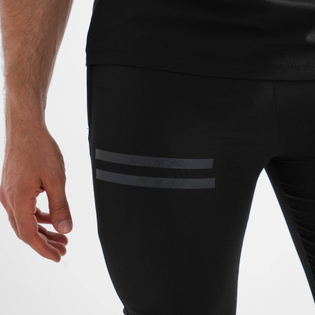Micro-Stretch Black Two Stripe Trouser Micro-Stretch Black Two Stripe Trouser
