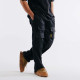  Black Cotton Jeans Cargo Trouser