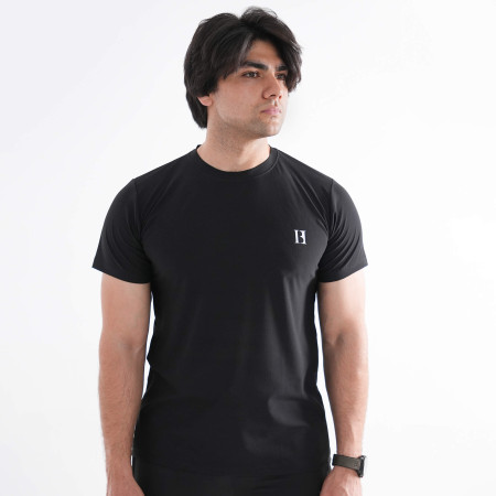 Lycra Black Texture Tee Lycra Black Texture Tee