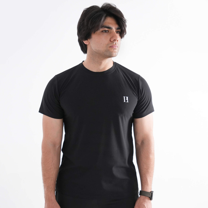 Lycra Black Texture Tee