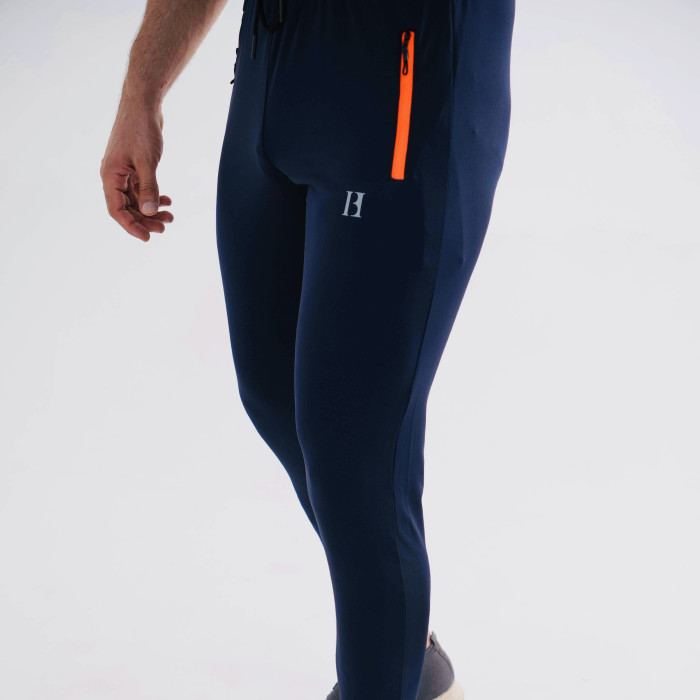 Lycra Vibrant Zip Navi Trouser