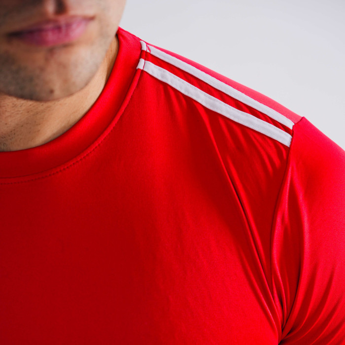 Dri-Fit Two Stripes Red Interlock Tee