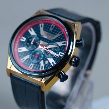 CURREN BLUE CROCS STRAP WATCH CURREN BLUE CROCS STRAP WATCH