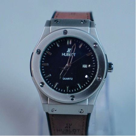 HUBLOT QUARTZ SILVER X BROWN HUBLOT QUARTZ SILVER X BROWN