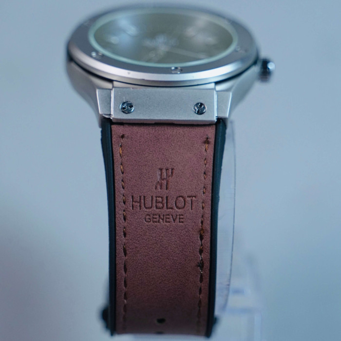 HUBLOT QUARTZ SILVER X BROWN