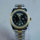 ROLEX BLACK DIAL X GOLD  DIAMOND BORDER