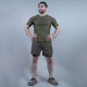 MICRO-STRETCH OLIVE COMPRESSION SHORTS