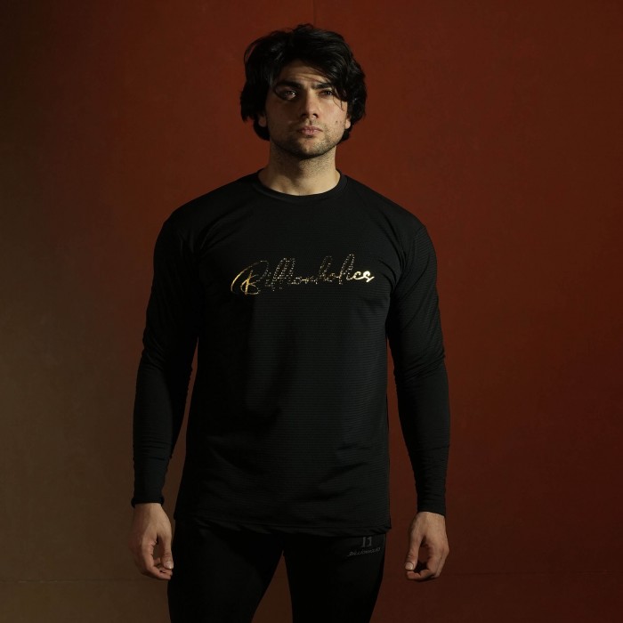 BillionHolics Nylon Aura Flex Black Tee