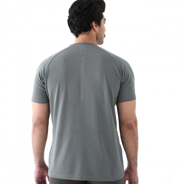 UrbanGlisten Bar Design Gray Mesh Tee