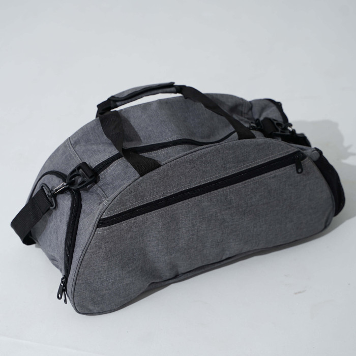 Gray Fabric D-Bag