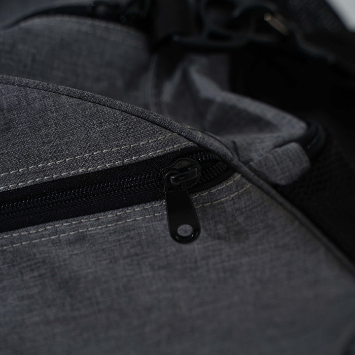 Gray Fabric D-Bag