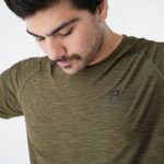 FlexiFit Olive Green Texture Tee - Image 2