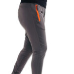 Lycra Vibrant Zip Grey Trouser