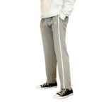 MICRO-STRETCH ONE STRIPE TROUSER GREY