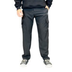 MICRO-STRETCH STRAIGHT PANTS BLACK