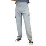 MICRO-STRETCH STRAIGHT PANTS GREY - Image 2